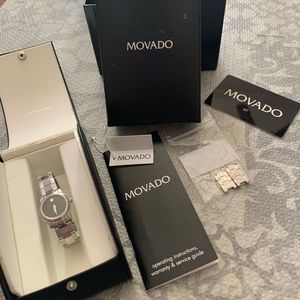Classsic Movado Quartz Black Dial Women’s Watch